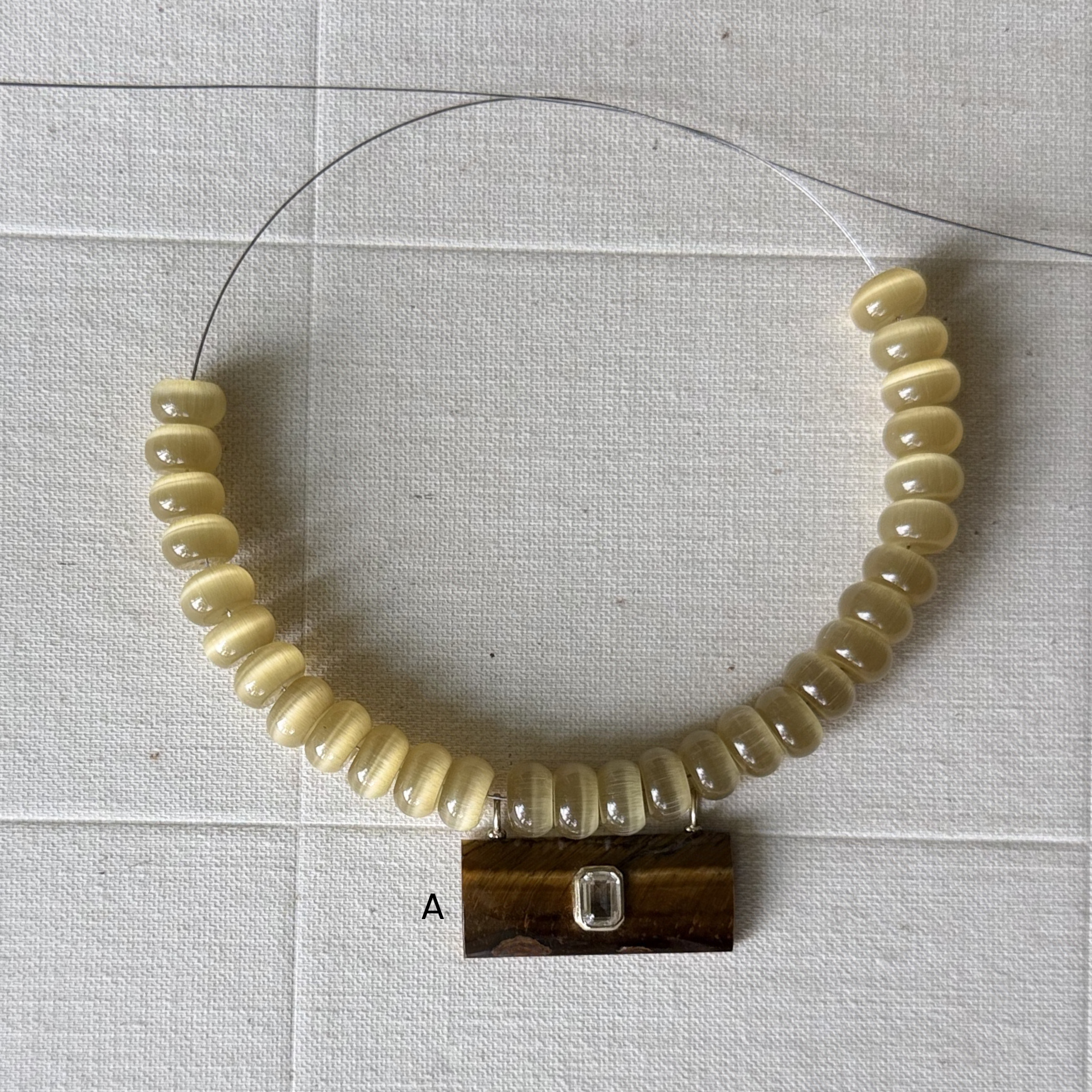 Olive Charm Dual Strand Necklace