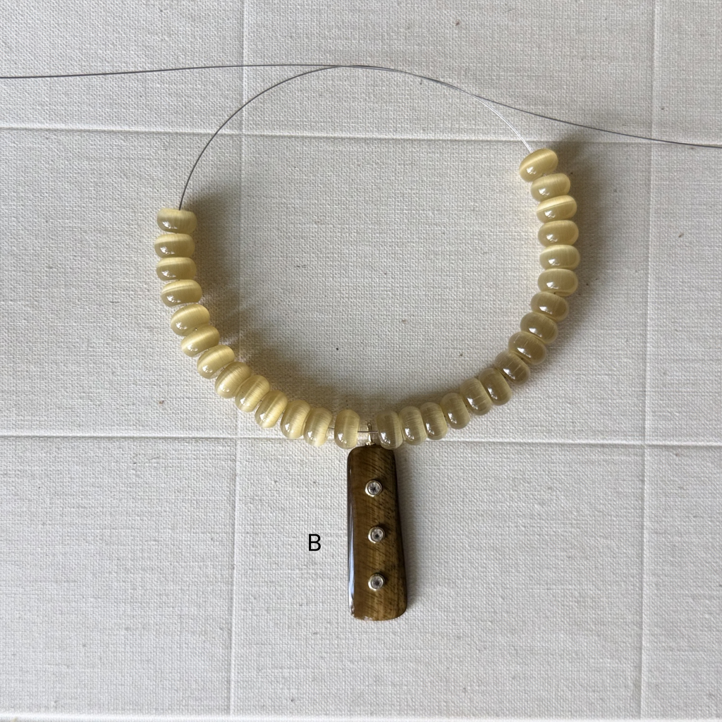 Olive Charm Dual Strand Necklace