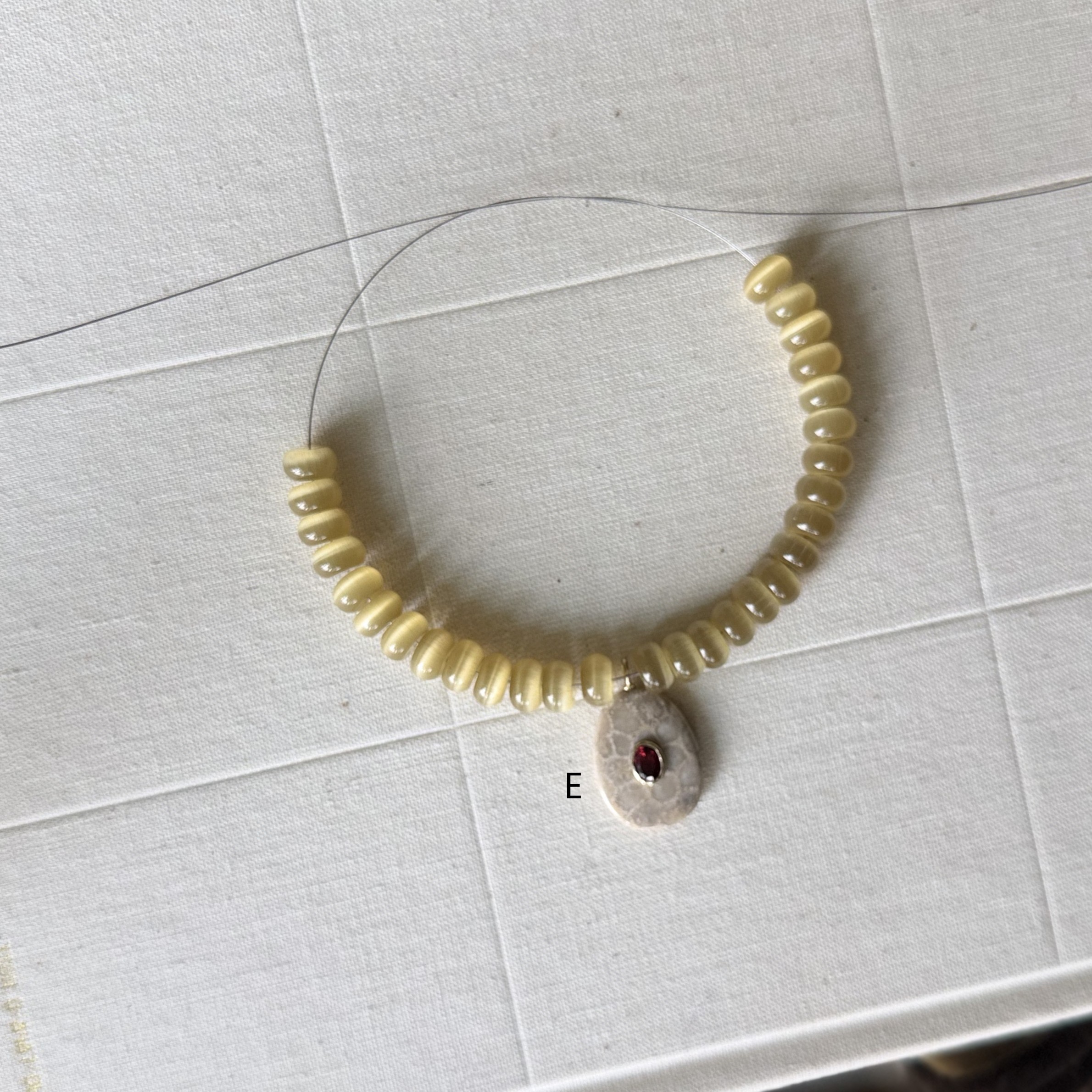 Olive Charm Dual Strand Necklace