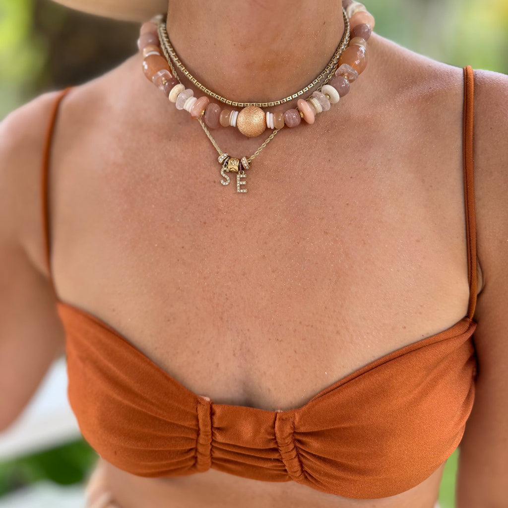 champagne blush necklace