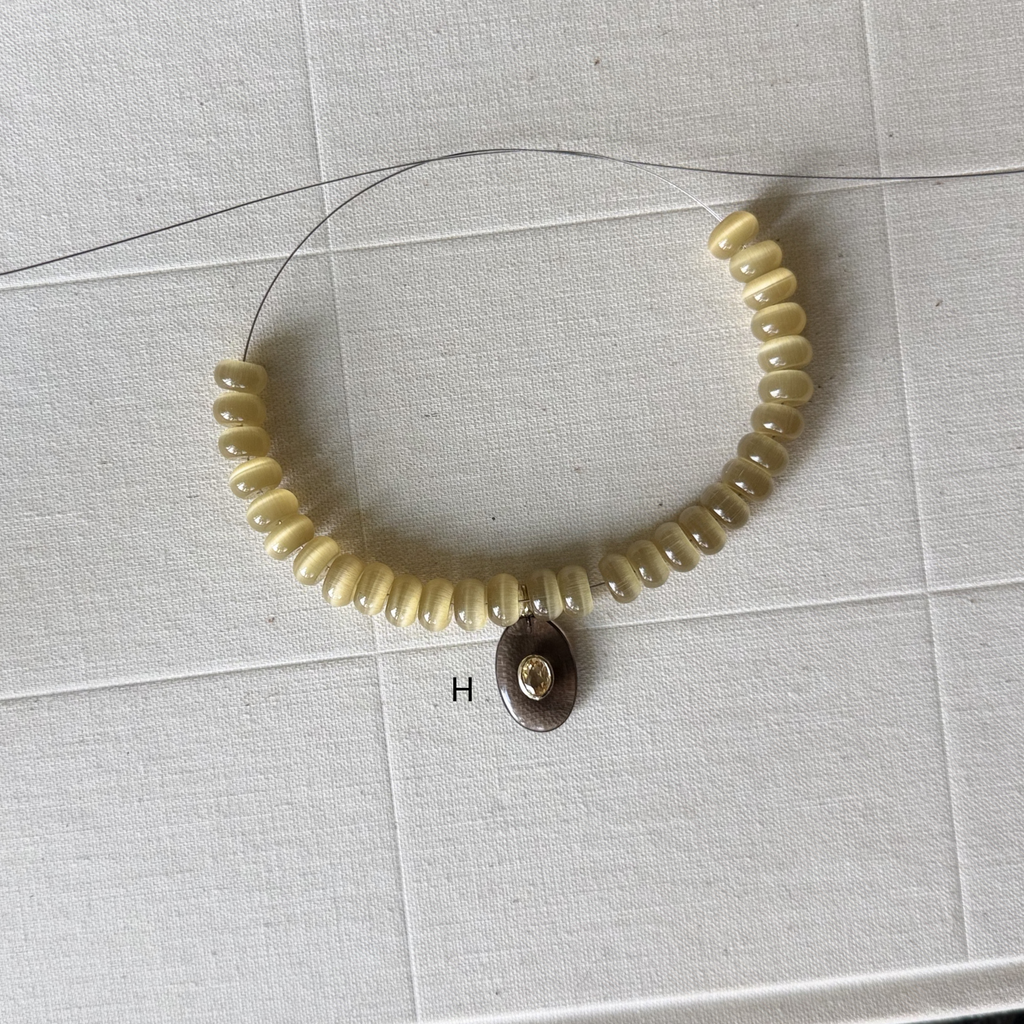 Olive Charm Dual Strand Necklace
