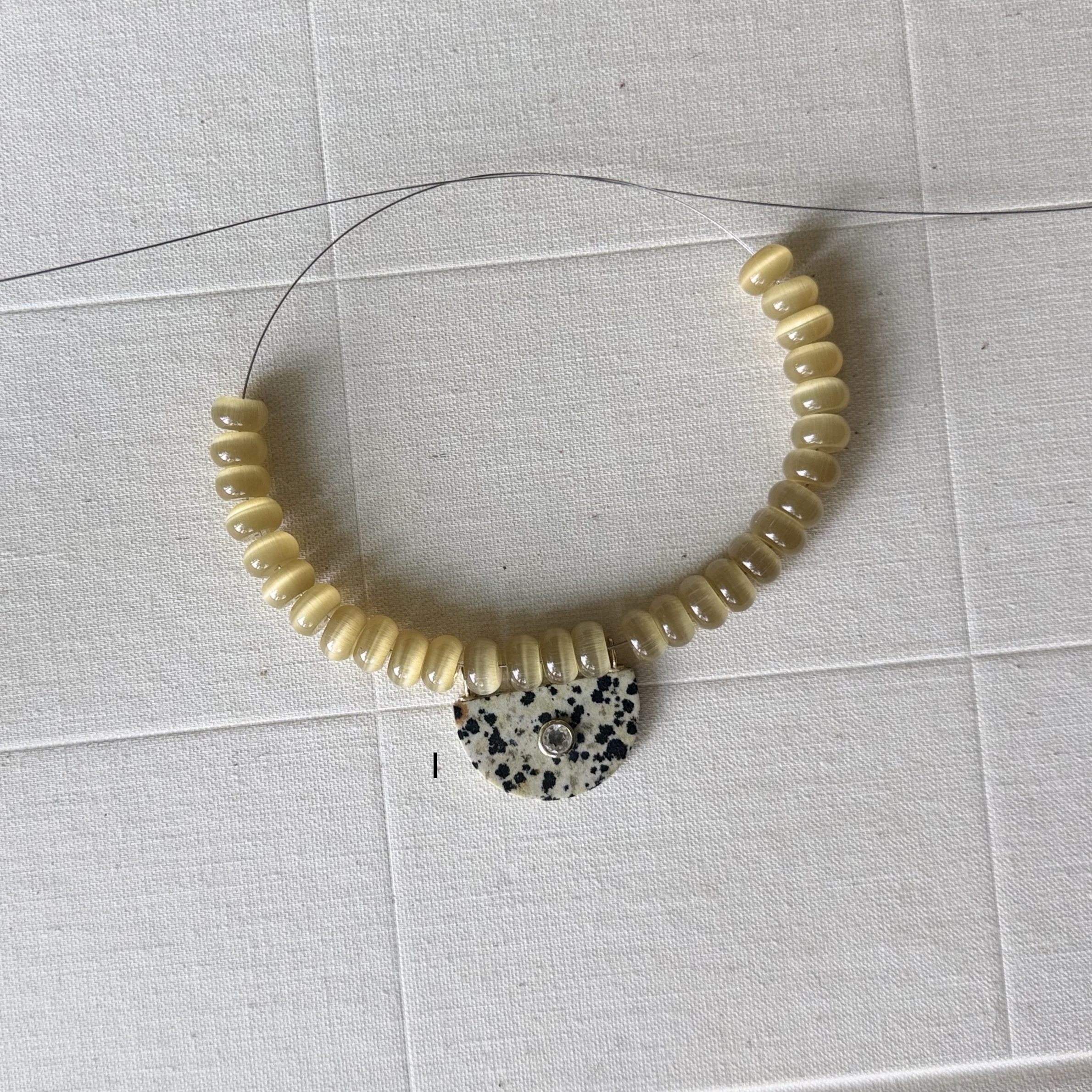 Olive Charm Dual Strand Necklace