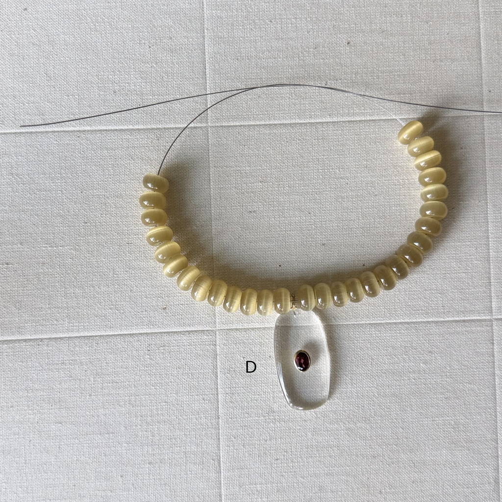 Olive Charm Dual Strand Necklace