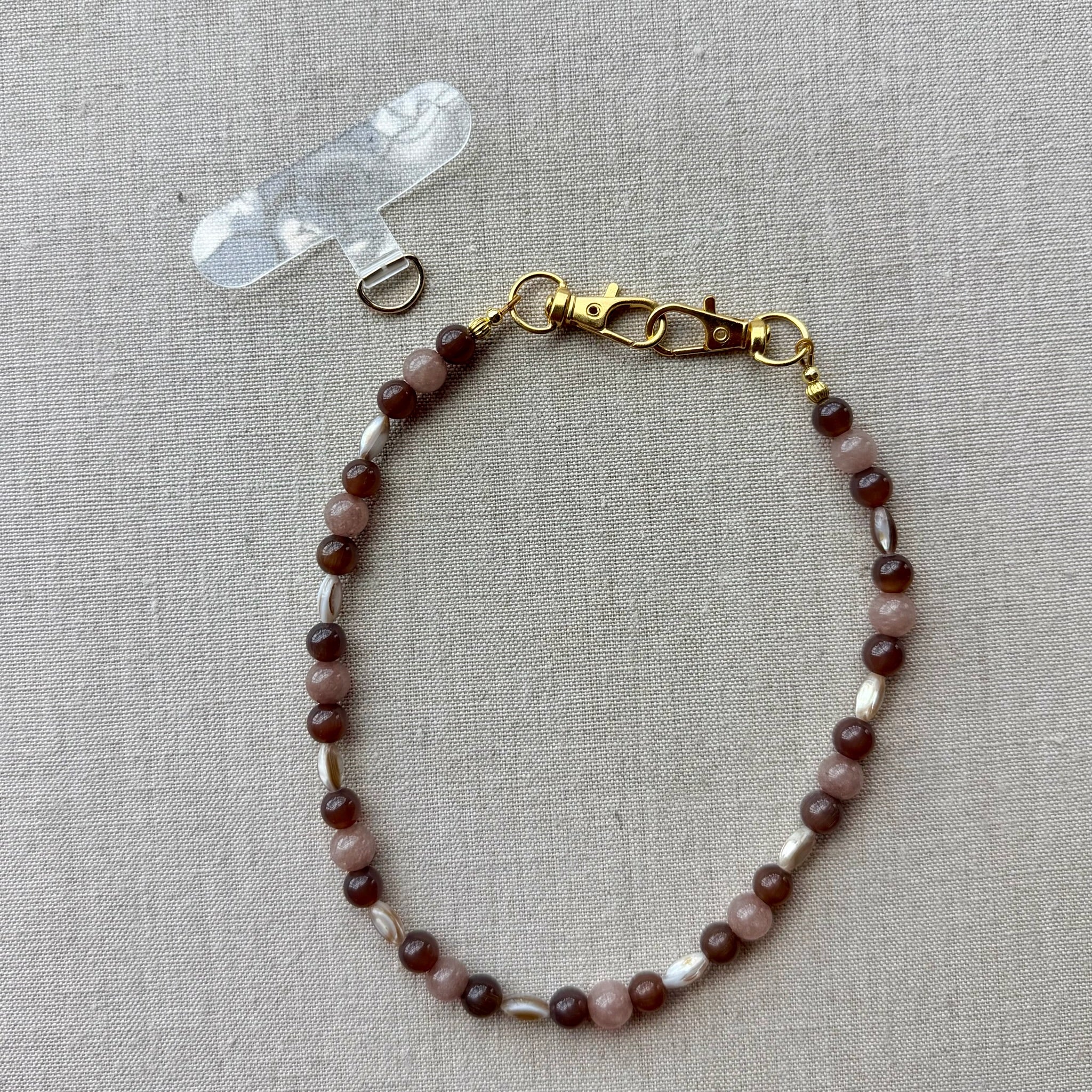 dusty rose phone chain